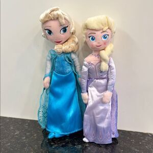 Disney Frozen Elsa Mini Plush Dolls 10" Disney Plush Doll Set Blue and Purple